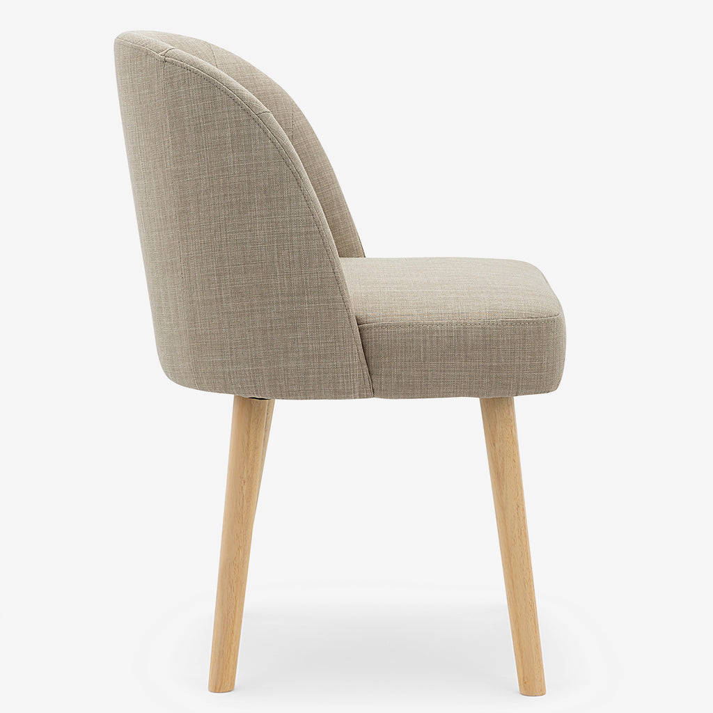 Petra Dining Chair Sandy Brown with Natural Leg