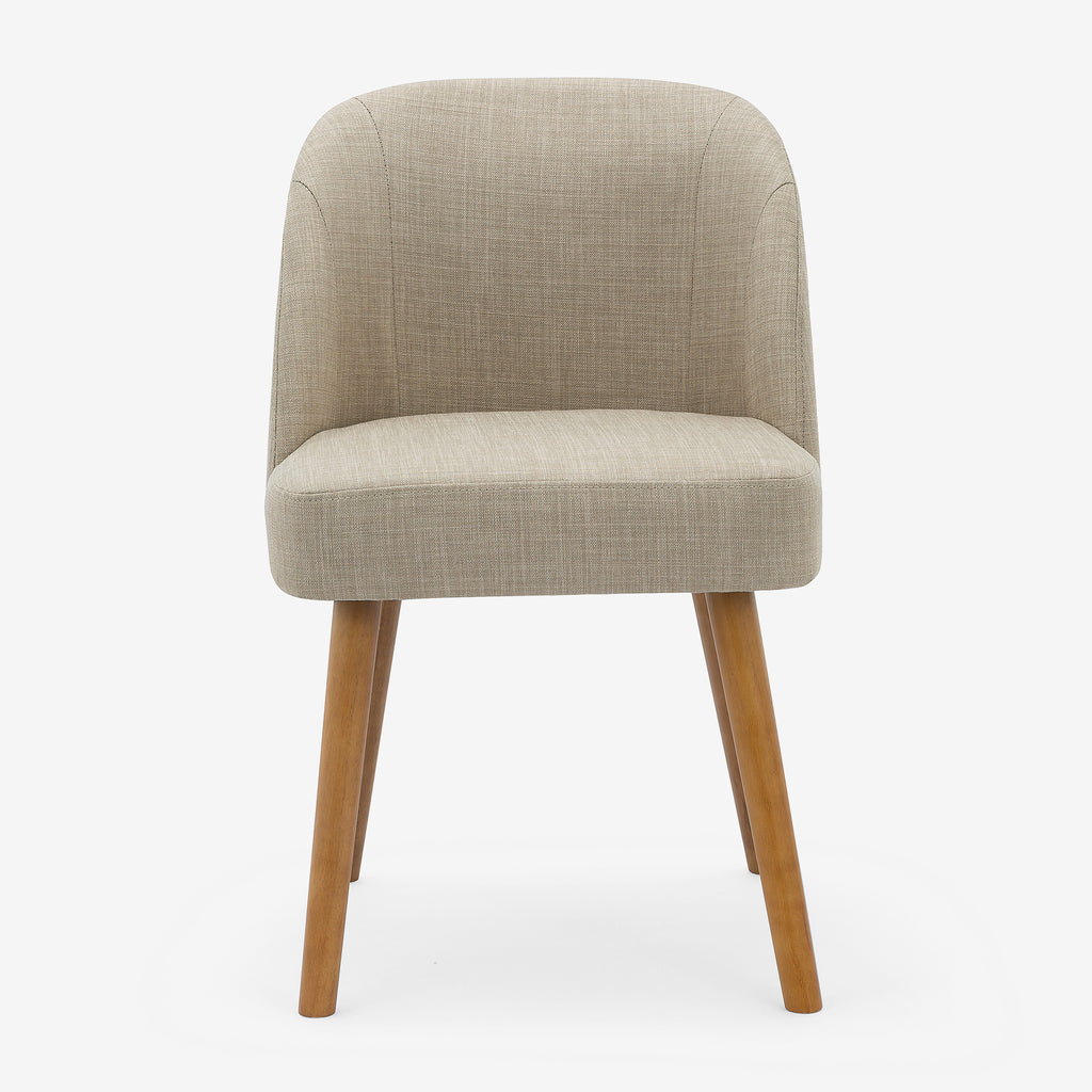 Petra Dining Chair Sandy Brown with Walnut Leg