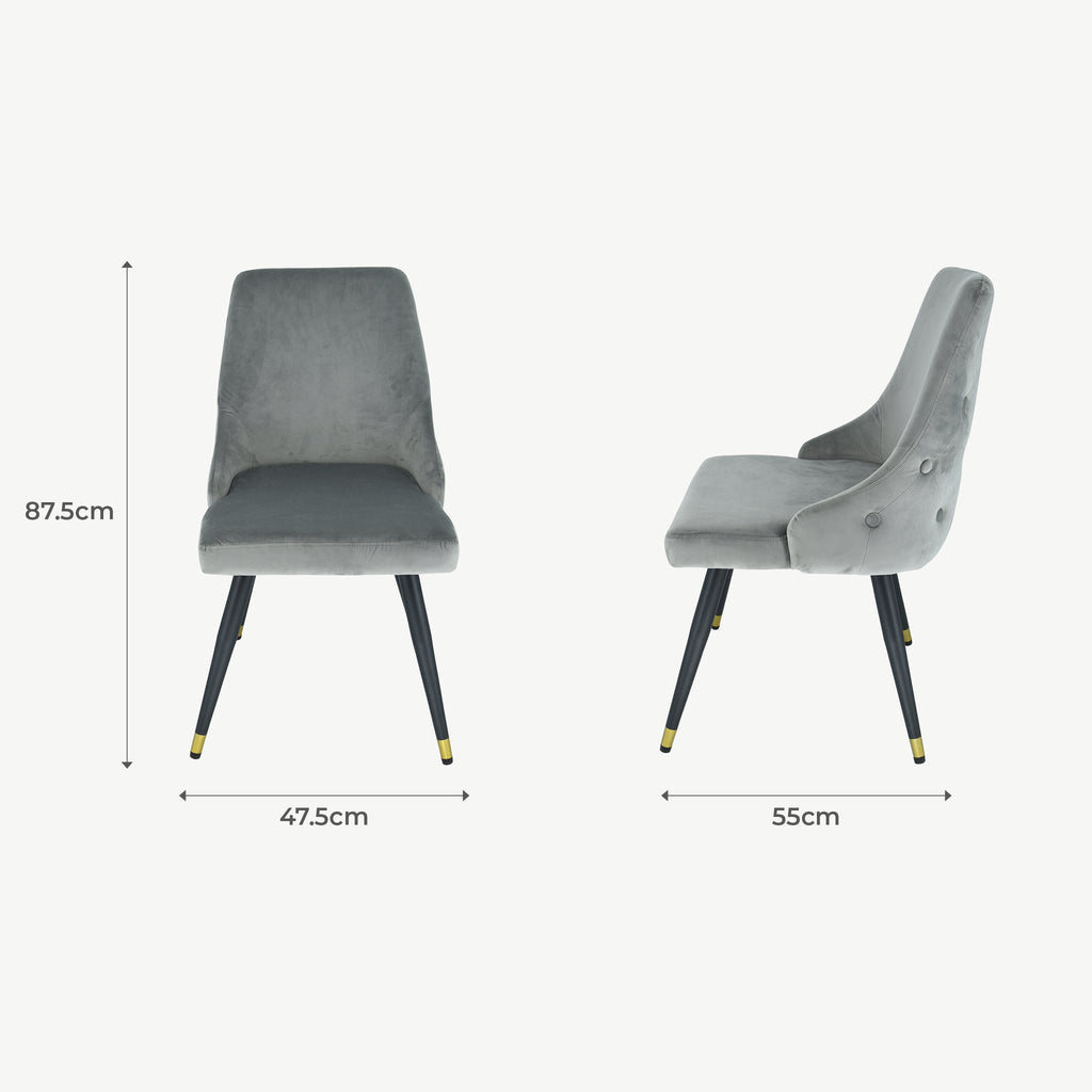 Tatia Dining Chairs Grey