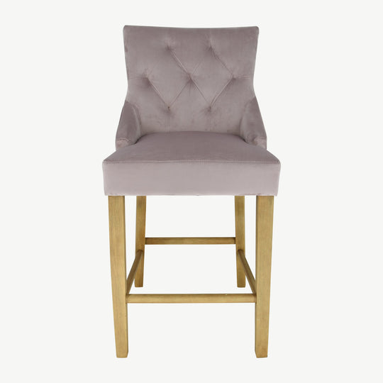 Sandy Bar Stool Pink Velvet