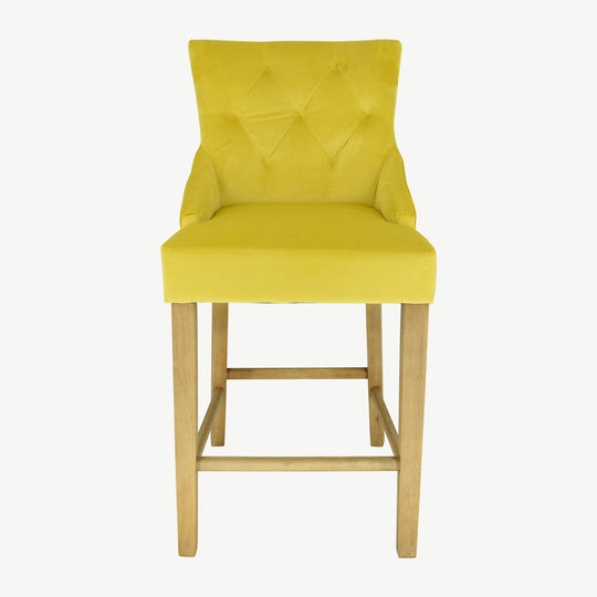 Sandy Bar Stool Gold Velvet