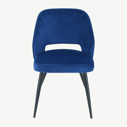 Sutton Dining Chairs Navy Velvet