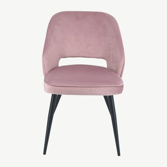 Sutton Dining Chairs Pink Velvet