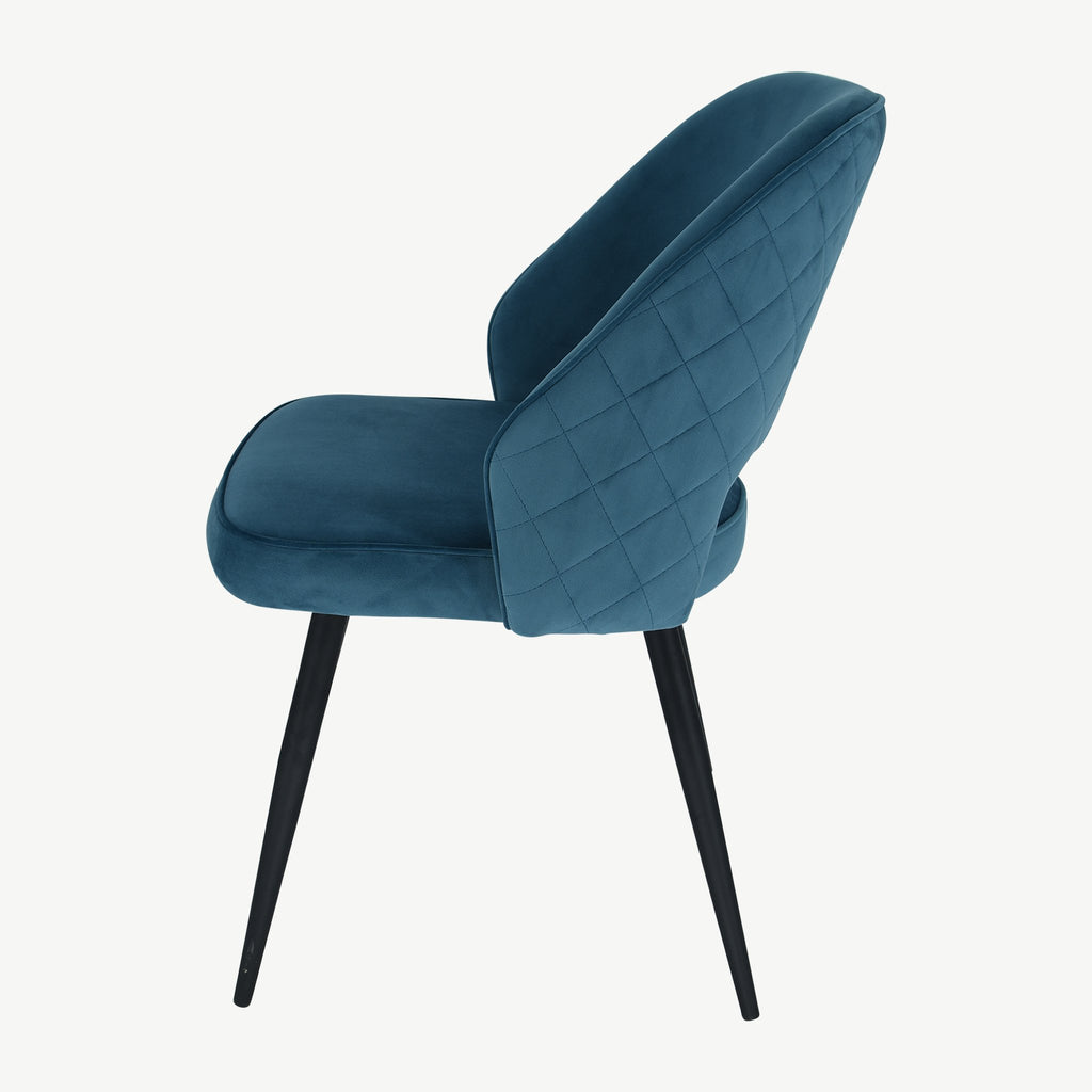 Sutton Dining Chairs Teal Velvet