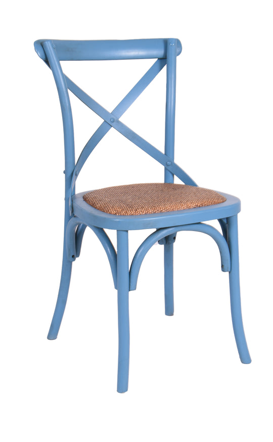 Crossback Dining Chair Blue